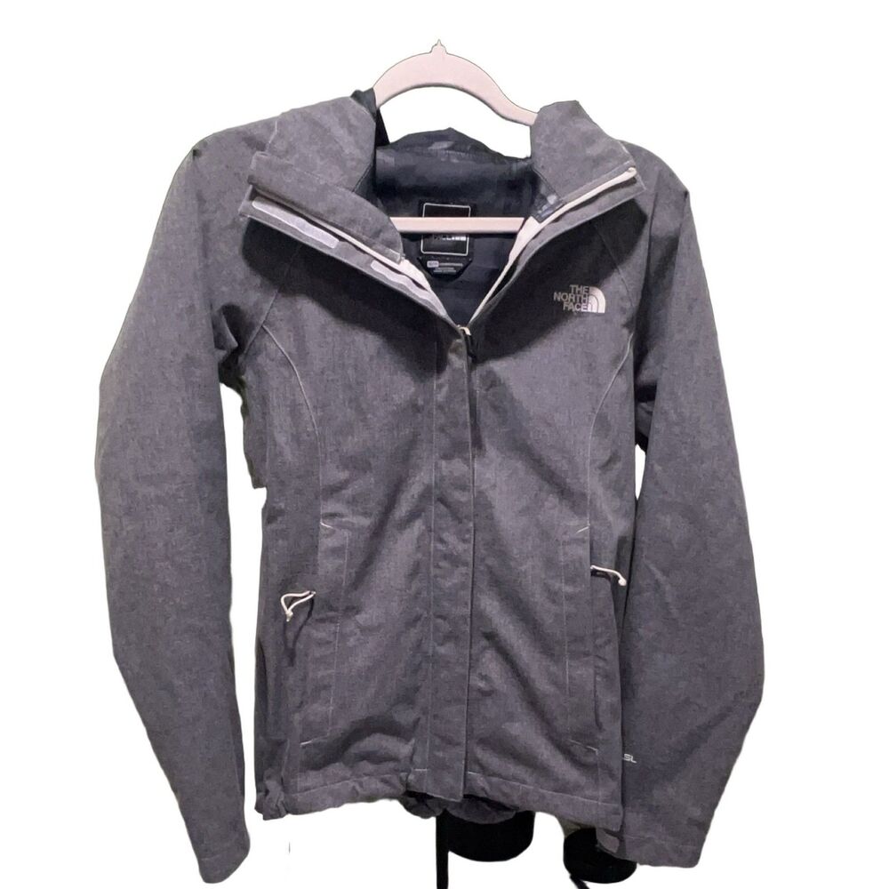 THE NORTH FACE HyVent Women's Gray Waterproof Hooded Jacket Size XS
